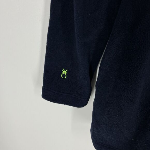 Dudley Stephens Shirt Size Large Navy Cobble Hill Turtleneck Fleece Tunic Top - Picture 3 of 9